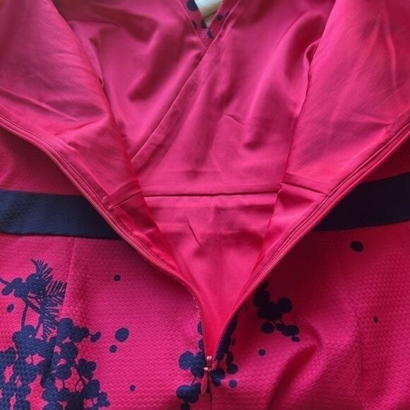 Boden Dress Womens 14R Pink Navy Floral Print Sleeveless Sheath Knee Length - Picture 6 of 12